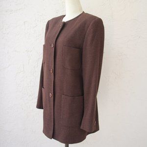 Joan + David Dark Chocolate Jacket